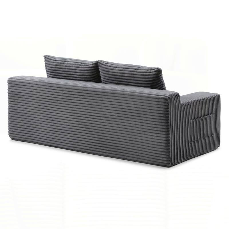 Foam Cloud Loveseat Sofa, 2 in 1 Convertible Folding Couch Bed