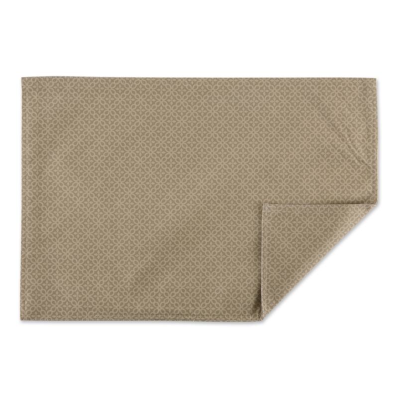 DII Stone Tonal Lattice Print Outdoor Placemat (Set of 6)