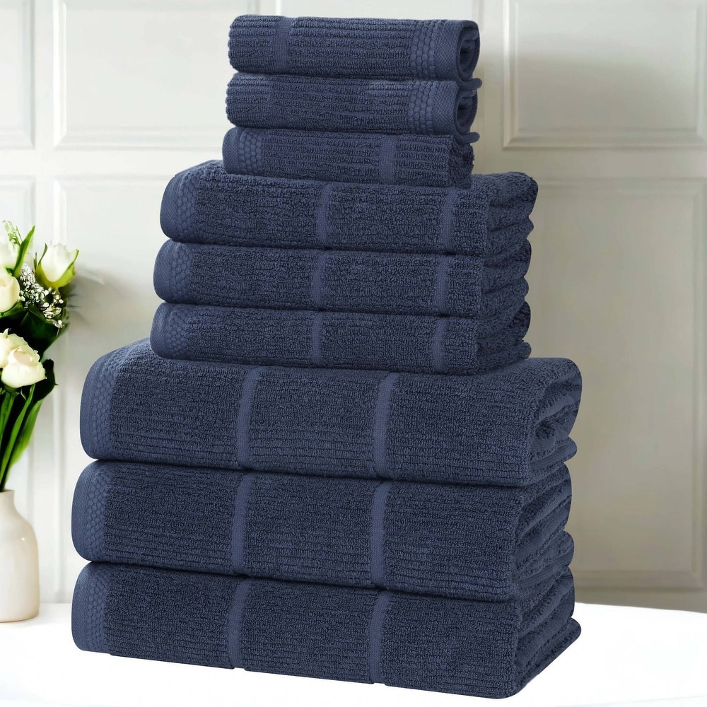 Superior Milo Smart Twist Viscose Cotton Blend 9 Piece Towel Set