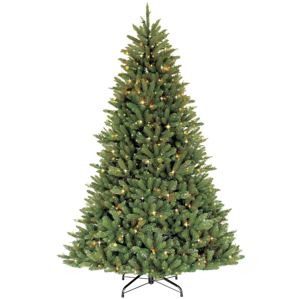 Puleo International 7.5 ft. Pre-Lit Fraser Fir Artificial Christmas Tree with 750 Dual Color LED Lights