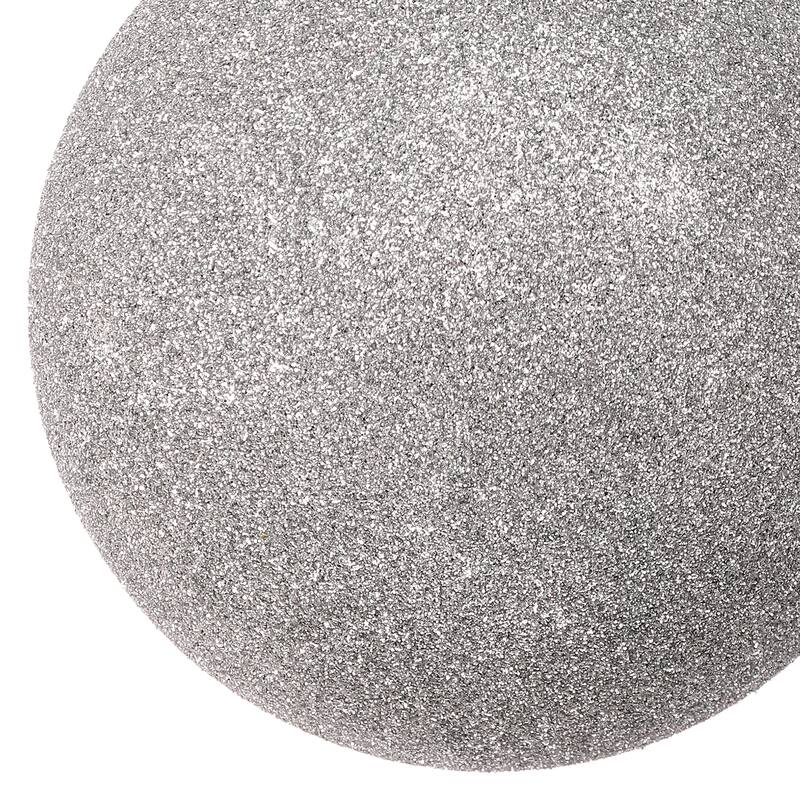 100mm Shatterproof Plastic Glitter Ball Set of 2