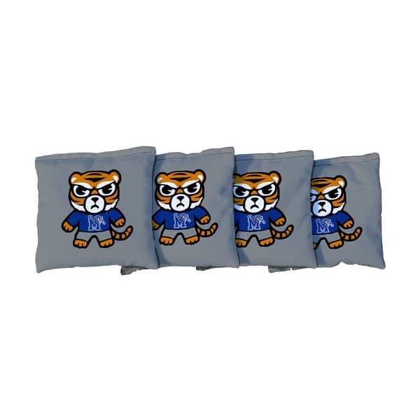 slide 2 of 3, Memphis Tigers Tokyodachi Grey Cornhole Bags All-Weather Resin Filled