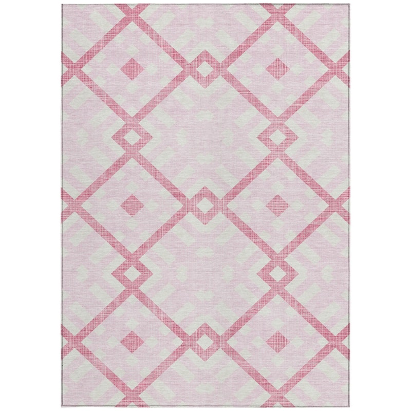 HomeRoots Geometric Transitional Rectangle Outdoor Rug
