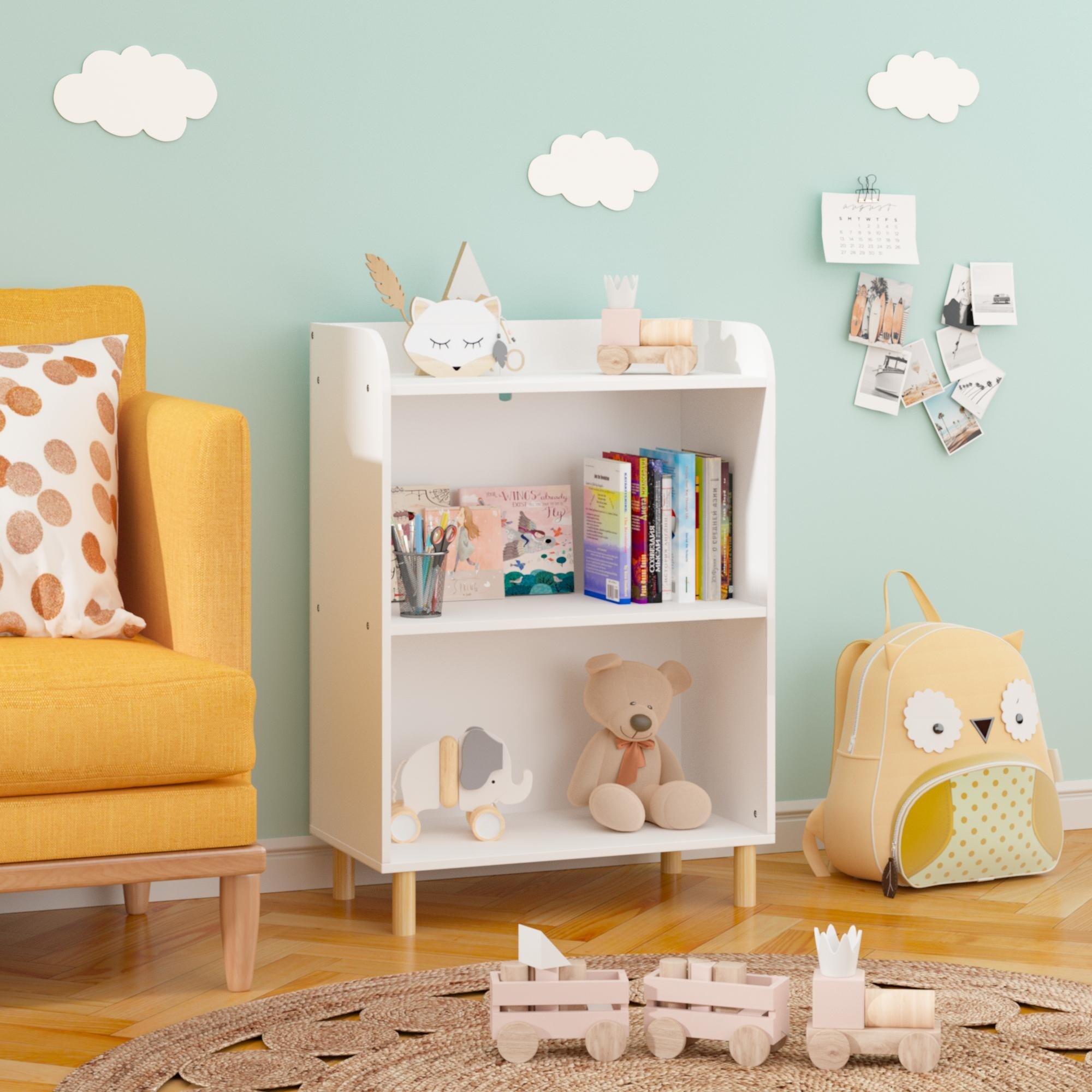 Kids 3 Tier Bookcase Children s Book Display Bookshelf Toy Storage Cabinet Organizer for Children s Room Playroom Nursery Bed Bath Beyond 39572042