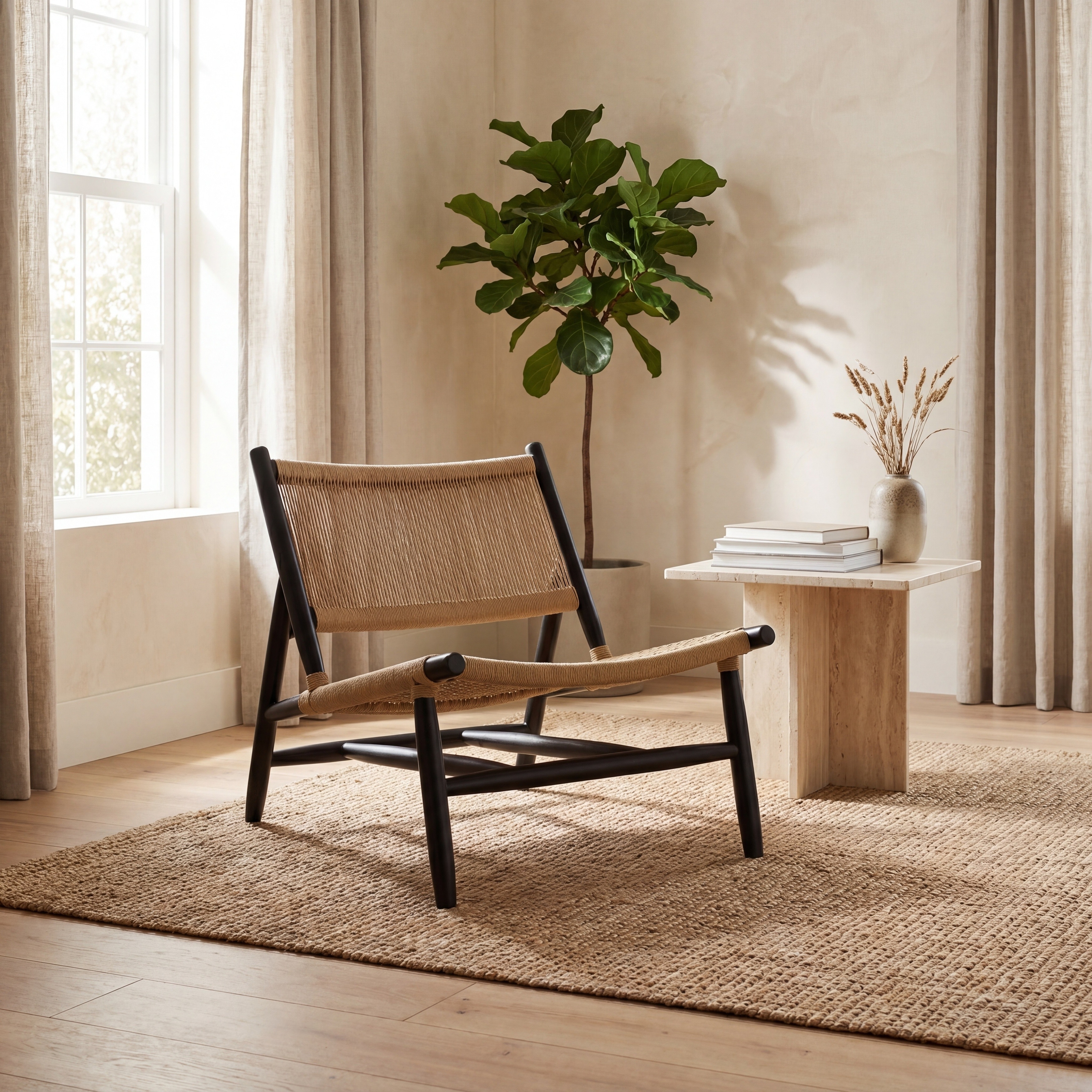SAFAVIEH Couture Chyanne Woven Accent Chair, Fully Assembled - 27"W x 34"D x 30"H