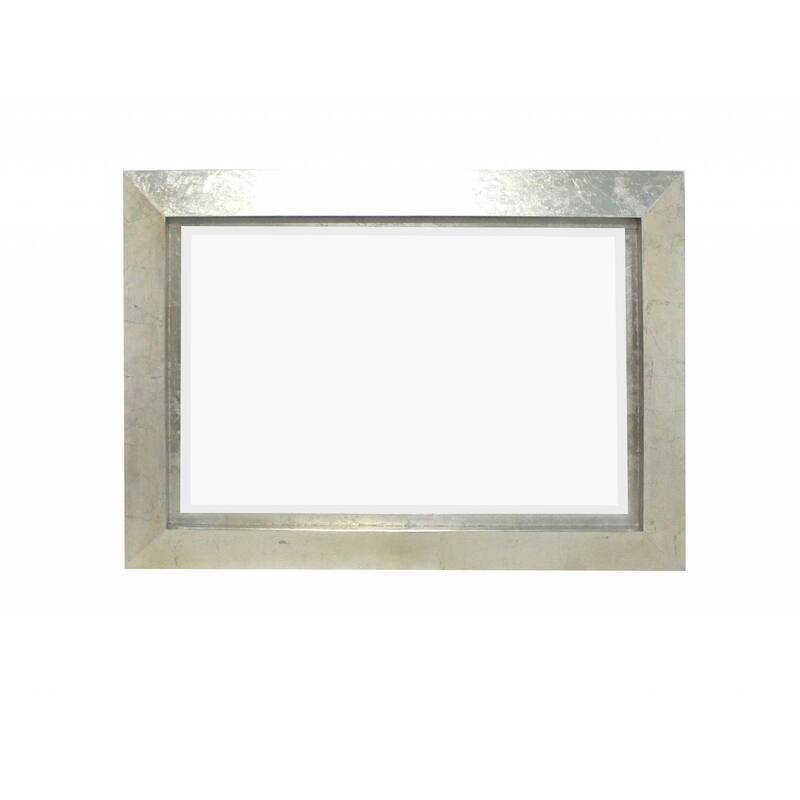 HomeRoots 34" Rustic Rectangle Accent Mirror Wall Mounted With Metal Frame - 30