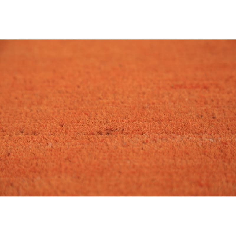 Orange Gabbeh Modern Rug Handmade Oriental Wool Carpet - 3'11" x 5'10"