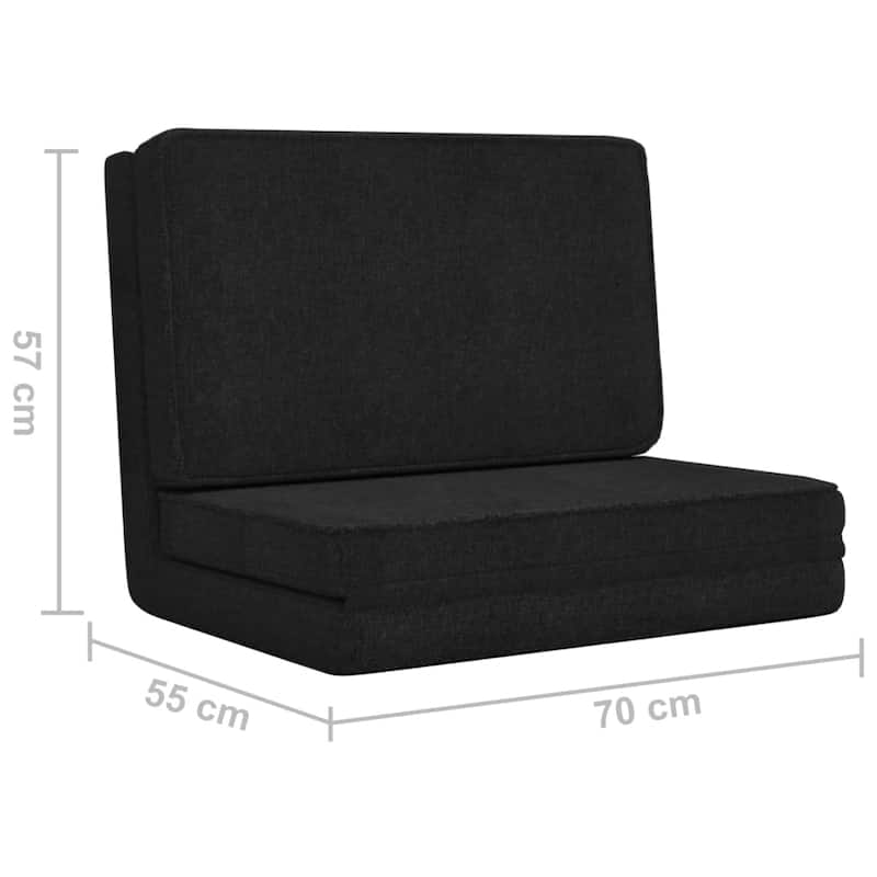 vidaXL Floor Chair Lounge Chaise Lounge Folding Floor Lounger Faux Leather