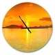 preview thumbnail 2 of 7, Designart 'Sunset Panorama' Oversized Coastal Wall CLock 16 in. wide x 16 in. high