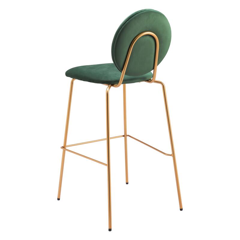 Odessa Barstool Green & Gold