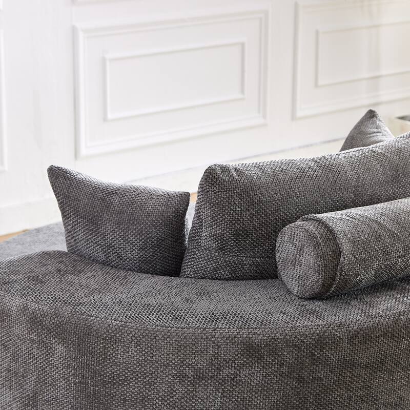 Comfortable Chenille Foam Swivel Chair for Various Rooms, Enhancing Relaxation