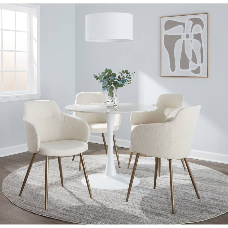 Carson Carrington Iglabo Dining/Accent Chair with Half-Lap Metal Legs (Set of 2)