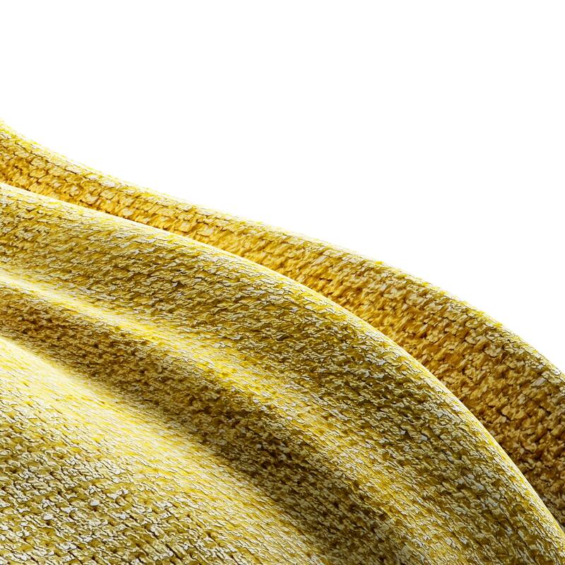 360 Degree Barrel Swivel Accent Sofa Chair, Yellow, Foam+Spring