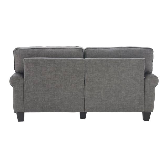 Serta Copenhagen 73" Sofa Couch for Two People, Pillowed Back Cushions and Rounded Arms, Durable Modern Upholstered Fabric