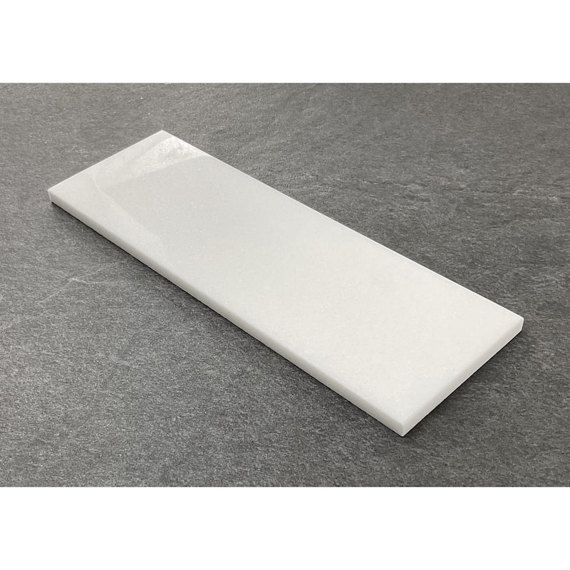 4 x 12 Thassos White Subway Marble Tiles - Case (5 Square Feet)