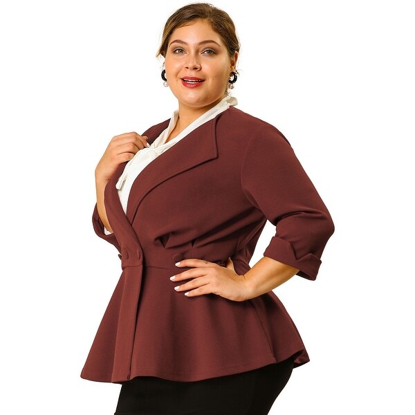 red blazer womens plus size