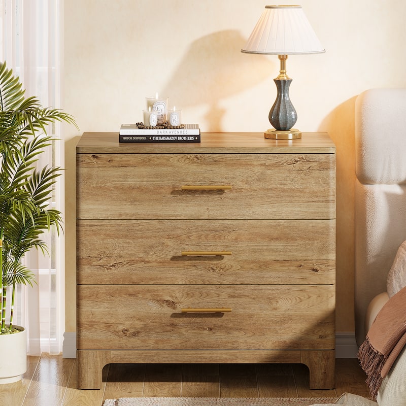 Oversized Nightstand, Wood Bedroom Storage Night Stand, Accent Side Table Bedside Cabinet