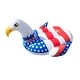 preview thumbnail 2 of 3, Giant Ride-On Americana Eagle Inflatable Swimming Pool Float - 78"