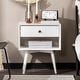 preview thumbnail 3 of 51, Middlebrook Mid-Century Solid Wood 1-Drawer, 1 Shelf Nightstand White