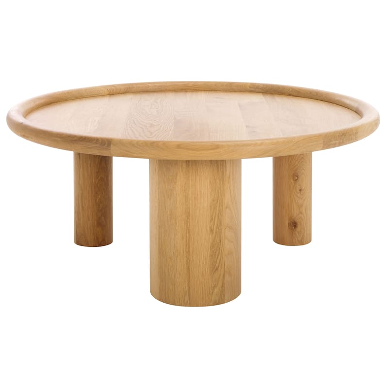 SAFAVIEH Couture Madelynn Round Wood Coffee Table - 35"W x 35"D x 15"H