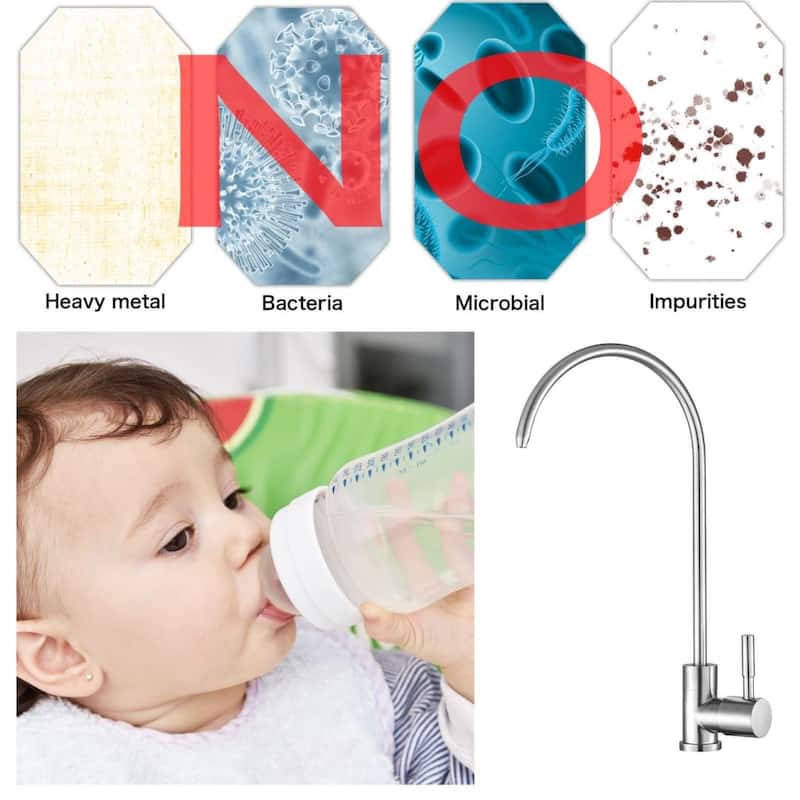 Kitchen Water Filter Faucet Stainless Steel Brushed Nickel Drinking Water Faucet