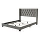 preview thumbnail 53 of 82, CraftPorch Glam Button Tufted Wingback Upholstered Bed