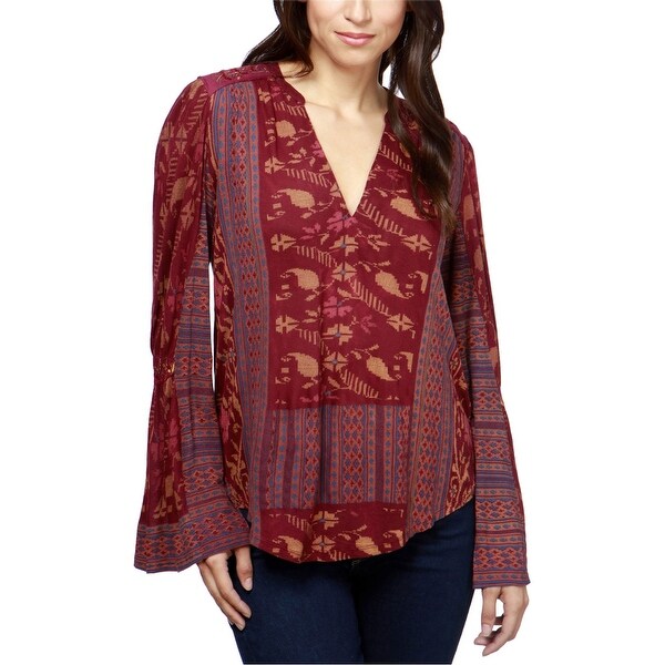 lucky brand red blouse