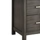 preview thumbnail 3 of 4, Transitional Solid Wood Night Stand With Two Drawers, Gray