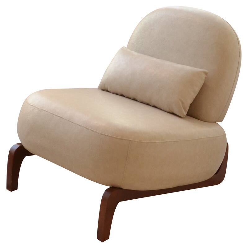 Accent Chair with Solid Wood Legs