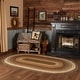 preview thumbnail 1 of 2, Kettle Grove Jute Rug Oval w/ Pad 60x96 - 5' x 8' Oval 5' x 8' Oval - Black
