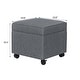 preview thumbnail 54 of 149, Adeco Square Storage Ottoman 17 inch Footstool