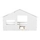 preview thumbnail 17 of 15, White Twin Size Solid Wood House Bed with Roof, Window, and Guardrail