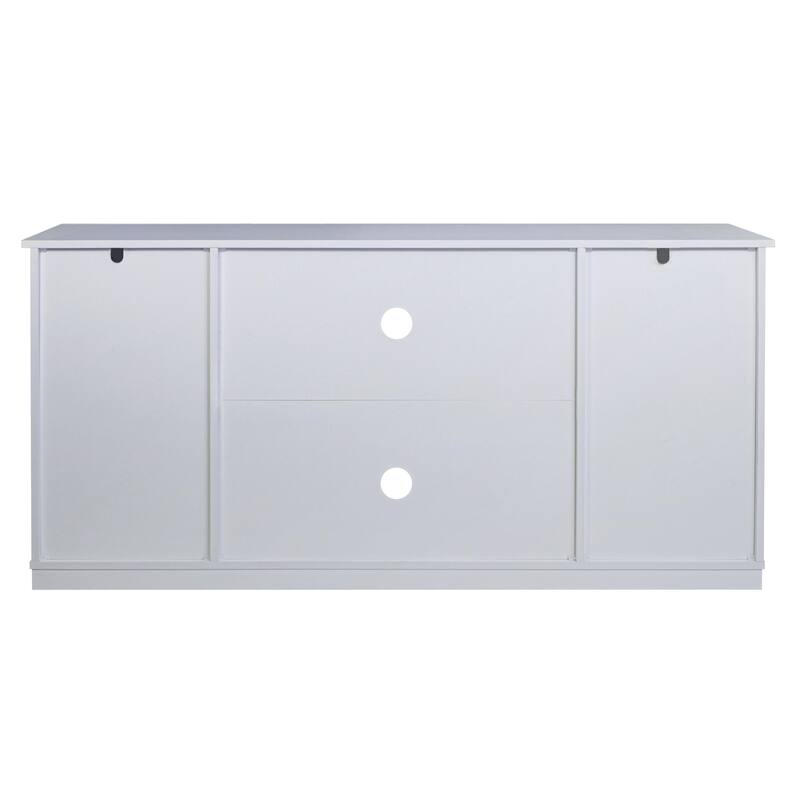 Farmhouse Wood TV Stand with Sliding Barn Door