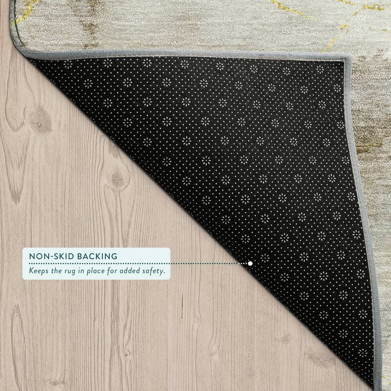 Machine Washable Indoor/ Outdoor Modern Brighton Chantille Rug