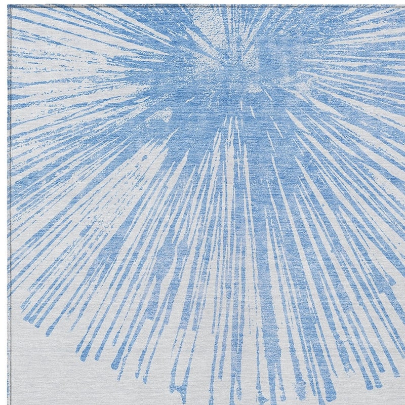 HomeRoots Abstract Transitional Rectangle Outdoor Rug
