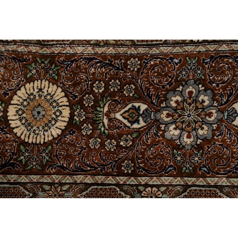 Florl Handmade Qum Persian Area Rug - 6'5"x 9'7"