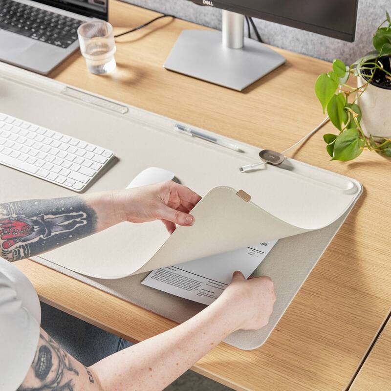 Orbitkey Desk Mat Premium Vegan Leather & Recycled PET Felt, Medium