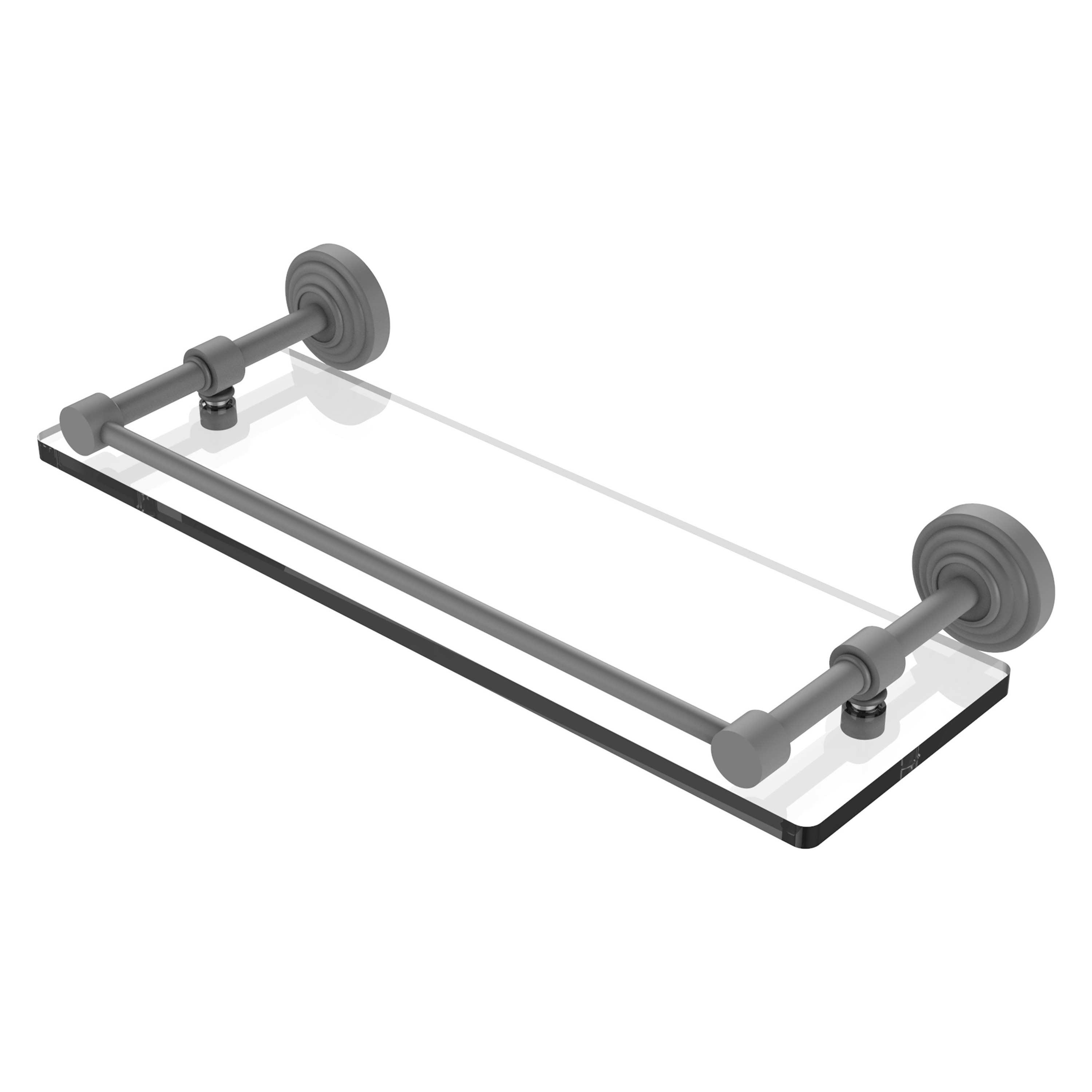 Allied Brass Waverly Place 16 Inch Tempered Glass Shelf with Gallery Rail -  On Sale - Bed Bath & Beyond - 10391597