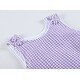 preview thumbnail 3 of 2, Classic Purple Gingham Bubble Romper