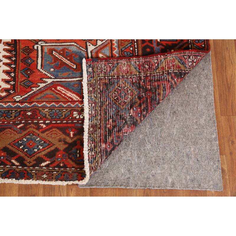 Hand Knotted Oriental 100% Wool Carpet Traditional Medallion Oranges & Rust Heriz Area Rug - 12' 10'' X 9' 2''