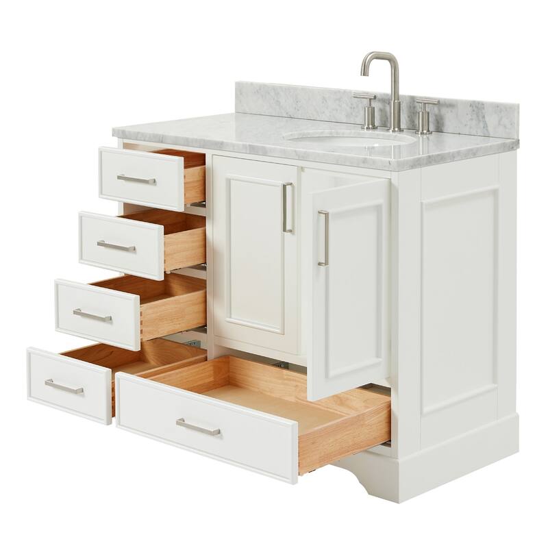 Ariel M043SRCW2OVO Stafford 43" Free Standing Single Basin Vanity Set
