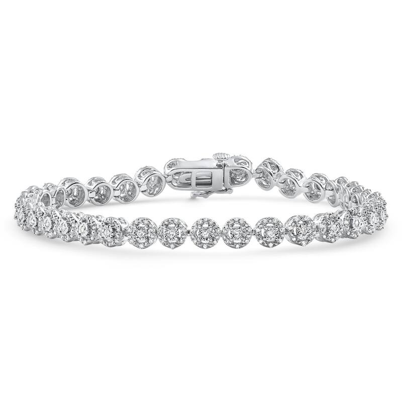 Diamond Tennis Bracelet 11.5 Grams White Gold .43Ct