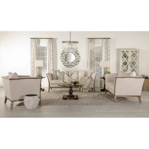Kadakia Beige and Coffee 2-piece Living Room Set