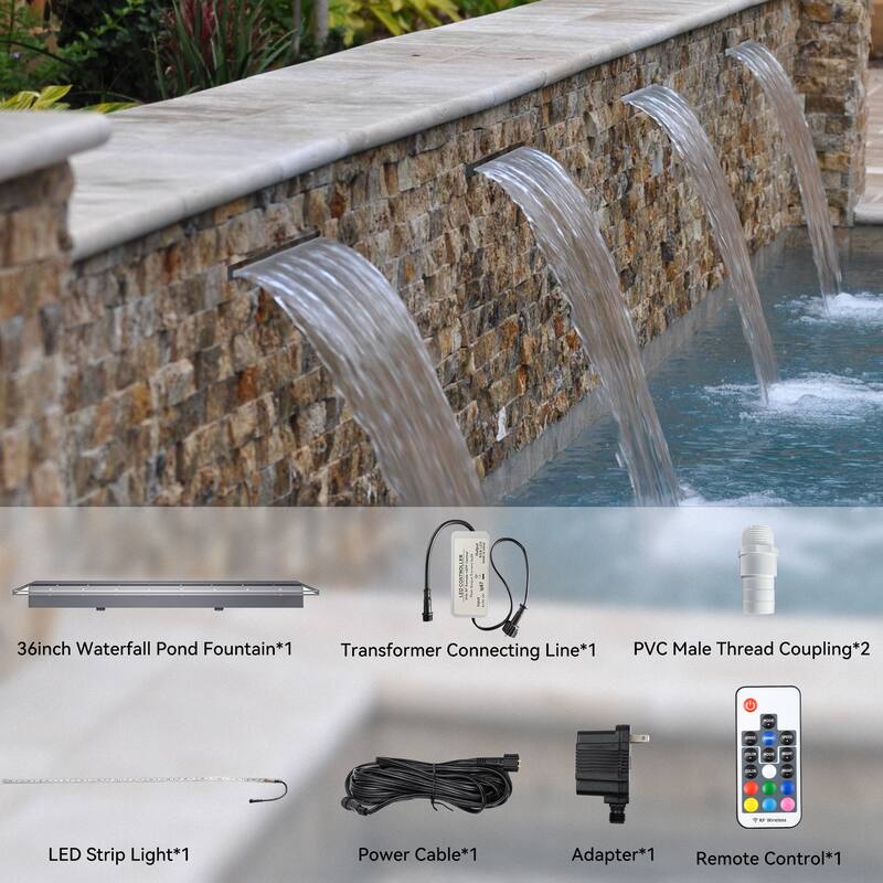 Pool Fountain Acrylic Pool Waterfall