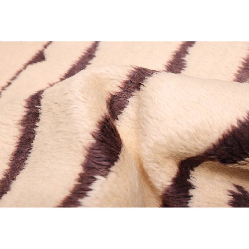 ECARPETGALLERY Hand-knotted Pak Finest Marrakesh Cream Wool Rug - 4'1 x 6'1