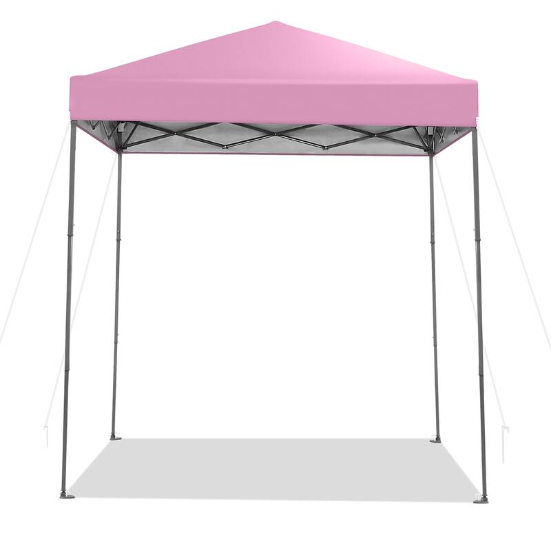 Gymax 6.6x6.6 FT Folding Pop-up Canopy w/ 6.2-8 Height Adjustment