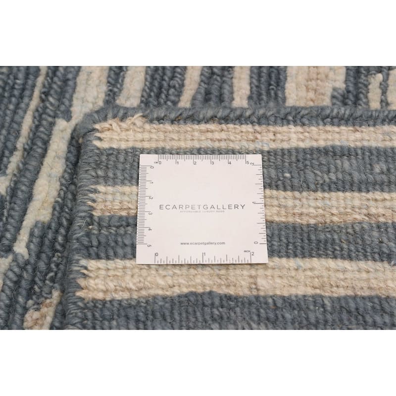ECARPETGALLERY Hand-knotted Tangier Grey Wool Rug - 6'7 x 9'10