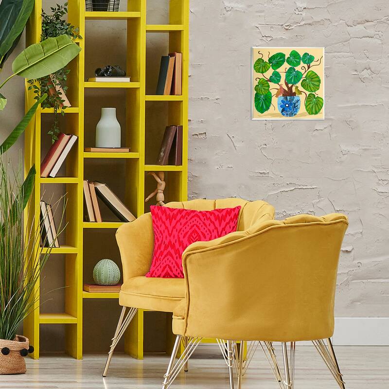 Stupell Potted Plant & Birds Perched Wall Plaque Art Design By Kay Widdowson