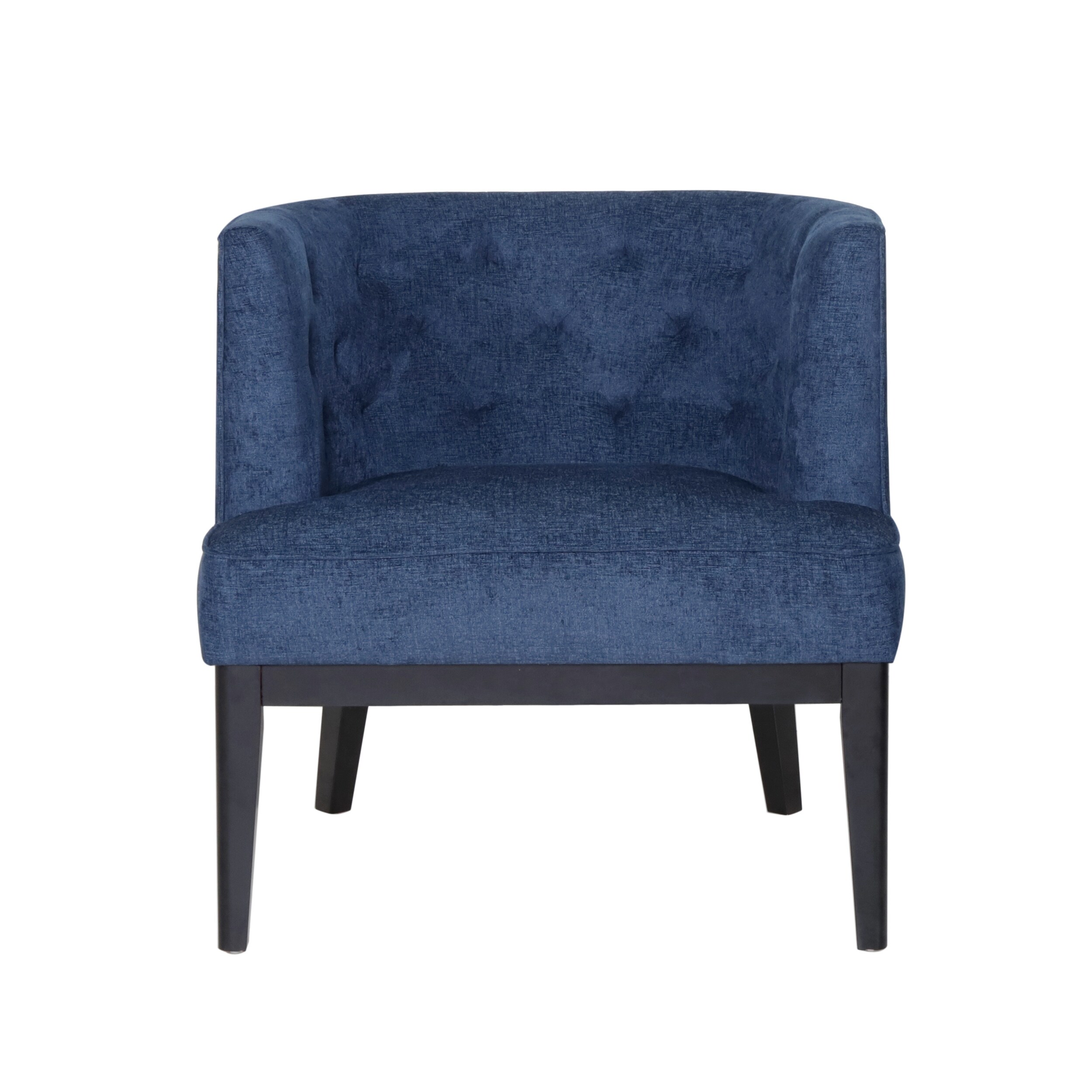 Faux Leather Tufted Accent Chair by Clough in Stylish Fabric Options-image