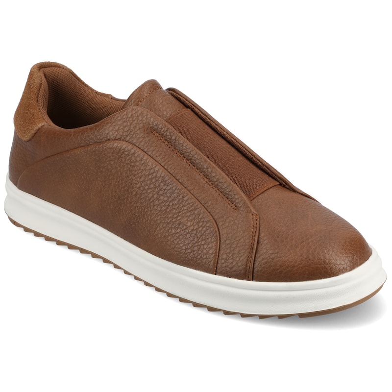 Vance Mens Matteo Medium and Wide Width Slip-on Sneaker - Medium - Brown - 10